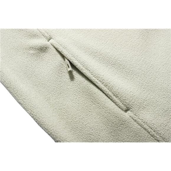 Men's Soft Polar Fleece Jacket with Pockets Lightweight Outdoor Light Grey Color - Picture 6 of 9